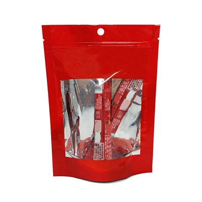 Купить Глянцевый красный перезамыкающийся Ziplock Custom Printed Coffee Bag с прозрачным окном фольги для упаковки online manufacture