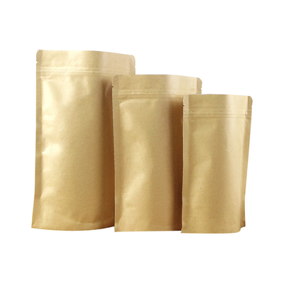 Купить Алюминиевая фольга Ламинированный коричневый Kraft Стоять с молнии online manufacture