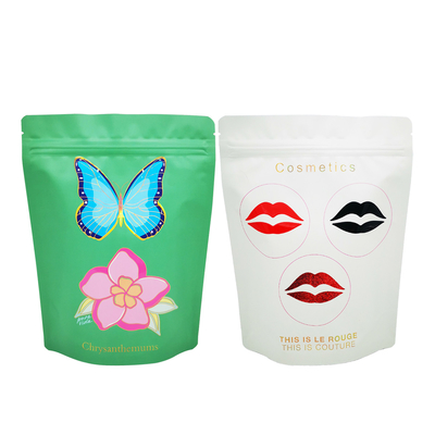 Luxury Design Glossy Spout UV Printed Custom Resalable Bags With Zipper Для косметической упаковки
