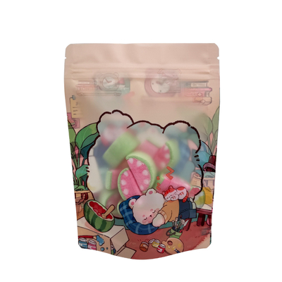 Пластмассовые ламинированные пленки Zipper Top Custom Packaging Stand Up Pouches With Matte Window